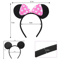 20 Pack Mouse Ears Headband for Birthday Party Supplies and Mouse Themed costume Cosplay Decoration Quick Pick Grocers
