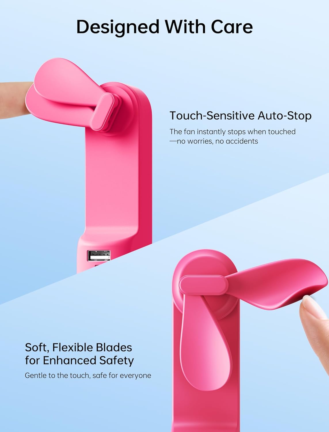 JISULIFE 3 IN 1 Handheld Mini Fan - Portable Fan & Power Bank & Flashlight, 19H Max Cooling, USB Rechargeable, Pocket-Sized for Travel, Cruise, Concerts, Makeup, 2026 Summer Gifts for Women Quick Pick Grocers