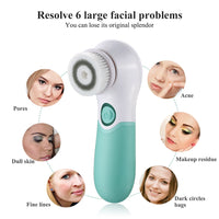 TOUCHBeauty Spin Brush Face Cleanser with 3 Brush Heads for Deep Cleansing Exfoliation and Massaging Quick Pick Grocers