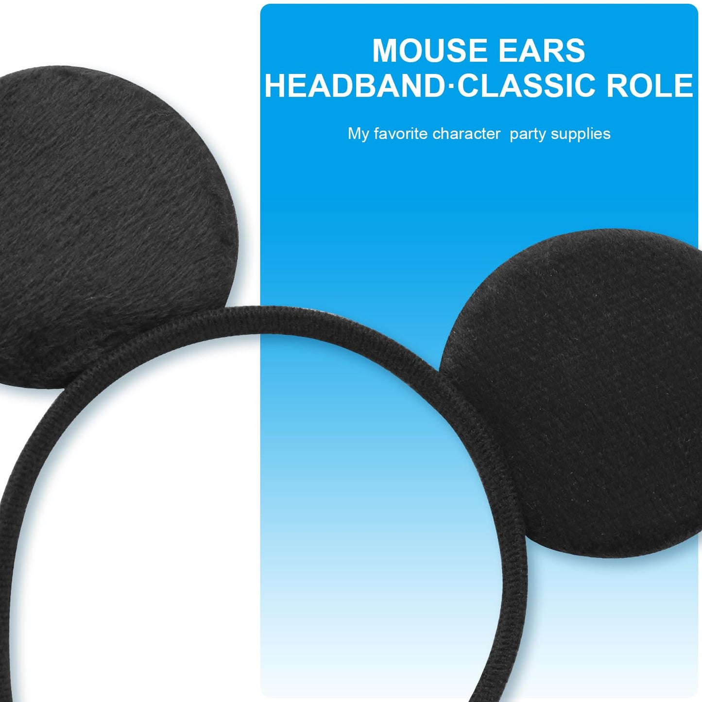 20 Pack Mouse Ears Headband for Birthday Party Supplies and Mouse Themed costume Cosplay Decoration Quick Pick Grocers