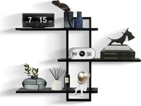 PHOENANCEE 3 Tier Wall Shelves,Decorative Floating Shelf for Wall,Plants Photo Shelf Storage Display Shelving Wood for Living Room Bedroom Kitchen Home Office Decor,Modern,Large,22 Inch Quick Pick Grocers