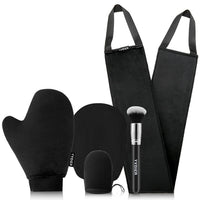 Yvoier Streakless Self Tanning Mitt Applicator Kit, 5 Pack Self Tanner Mitt with Tanning Glove, Self Tanner Back Applicator, Tanning Brush, Mini Face Glove and Exfoliating Mitt Quick Pick Grocers