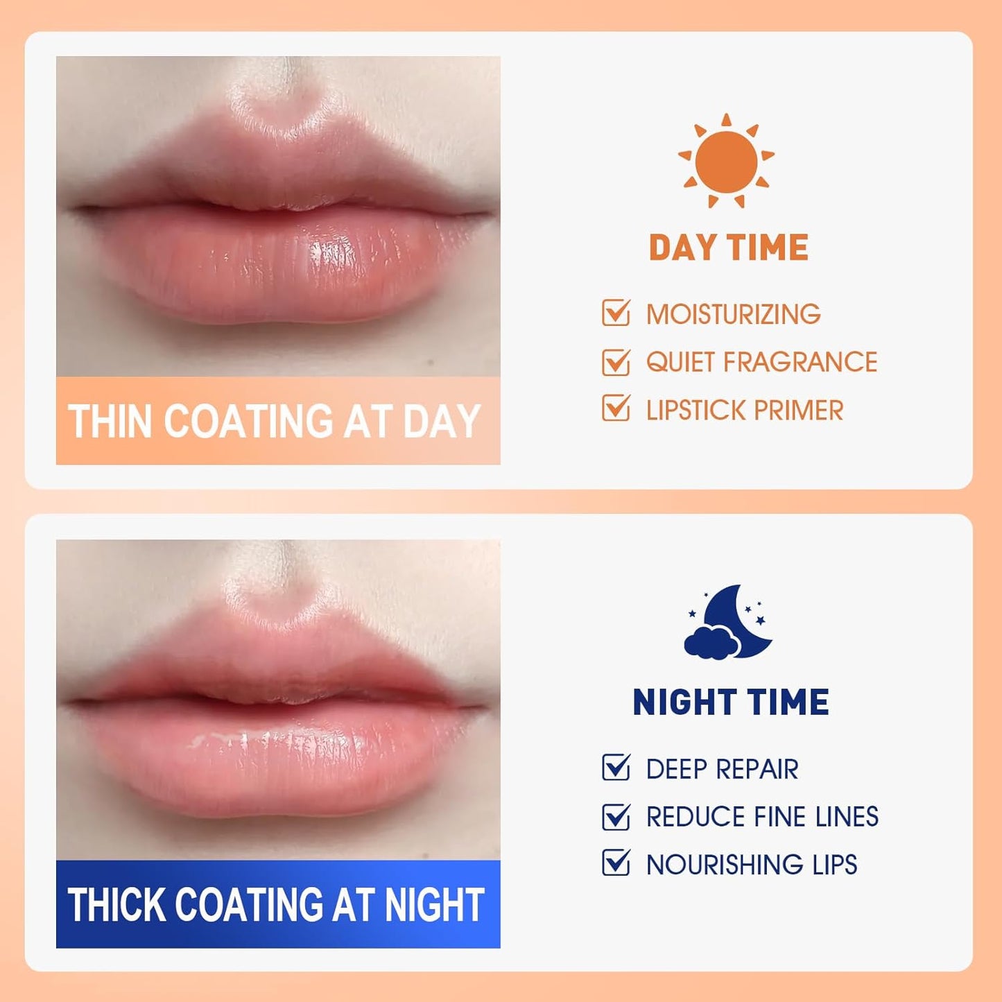 12 Pack Lip Sleeping Mask Set, Overnight Lip Treatment, Nourish and Hydrate Lip Mask With Vitamin C and Coconut Oil, Lip Balm for Dry Lips, Reduce Lip Lines and Improve Lip Color Quick Pick Grocers