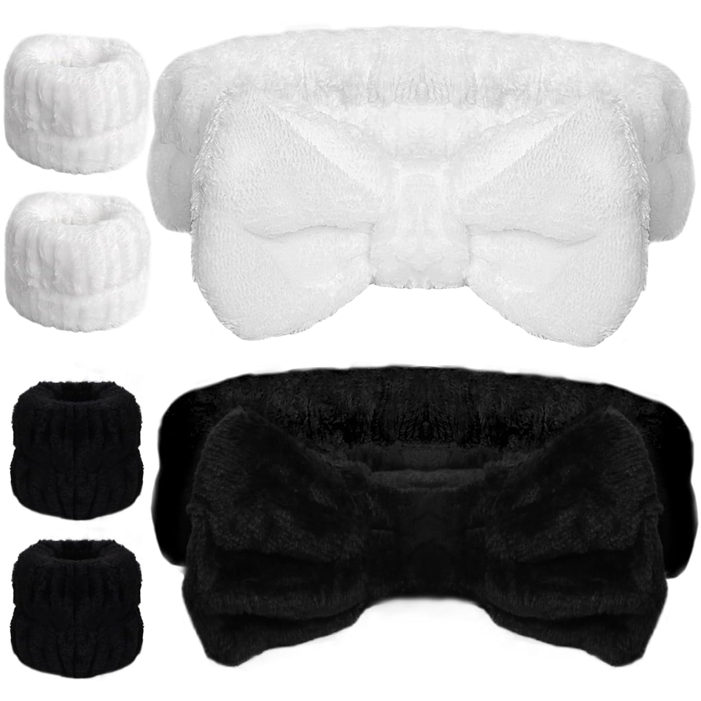 WSYUB Spa Headband and Wristband Set, Face Wash Headband, Makeup Skincare Headbands Wrist Bands for Washing Face Quick Pick Grocers