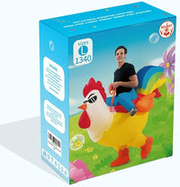 KOOY Inflatable Costume Adult, Riding Chicken Costume for Men/Women, Blow up Ride on Rooster, Funny Halloween Costumes Adult Christmas Holiday Party Suit Quick Pick Grocers