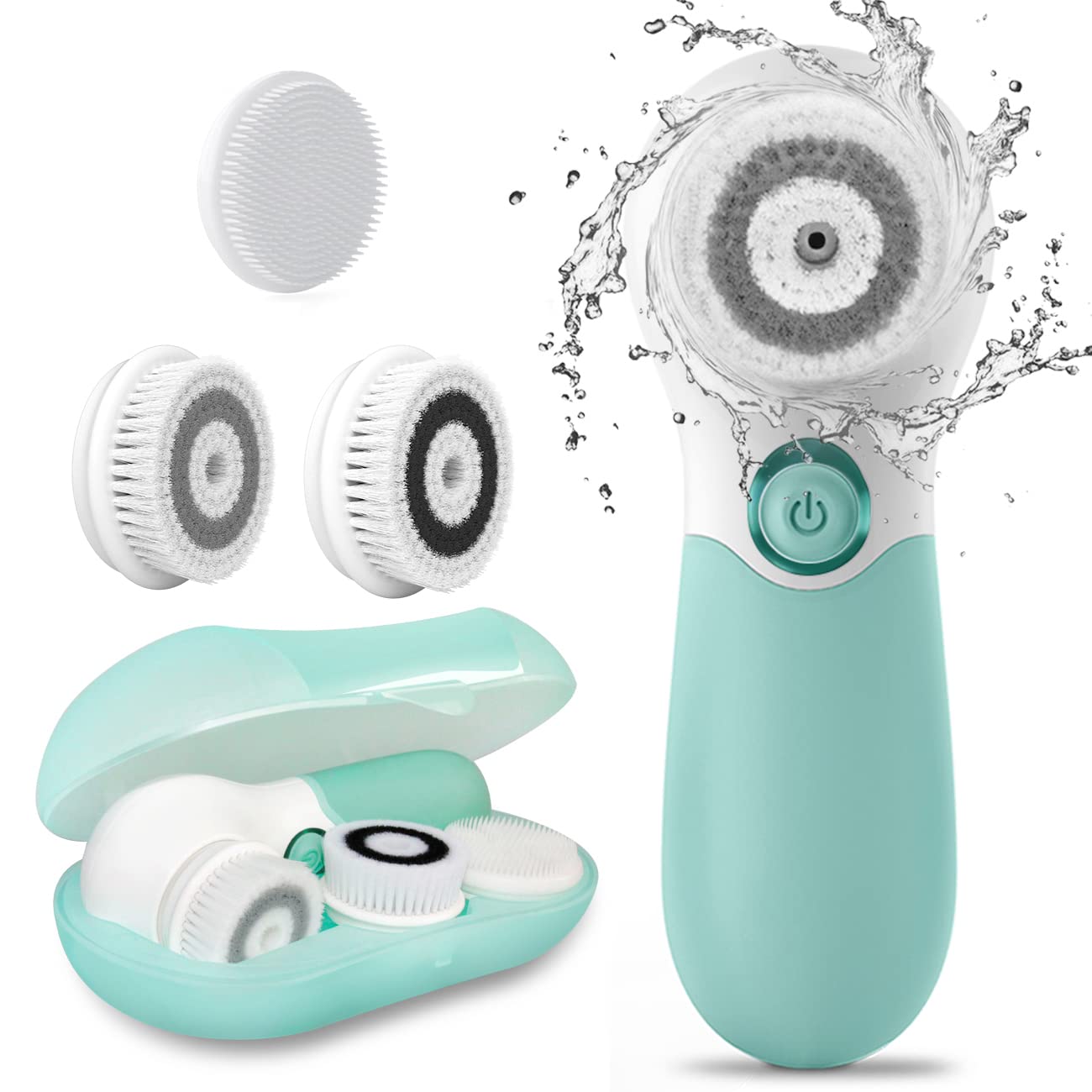 TOUCHBeauty Spin Brush Face Cleanser with 3 Brush Heads for Deep Cleansing Exfoliation and Massaging Quick Pick Grocers
