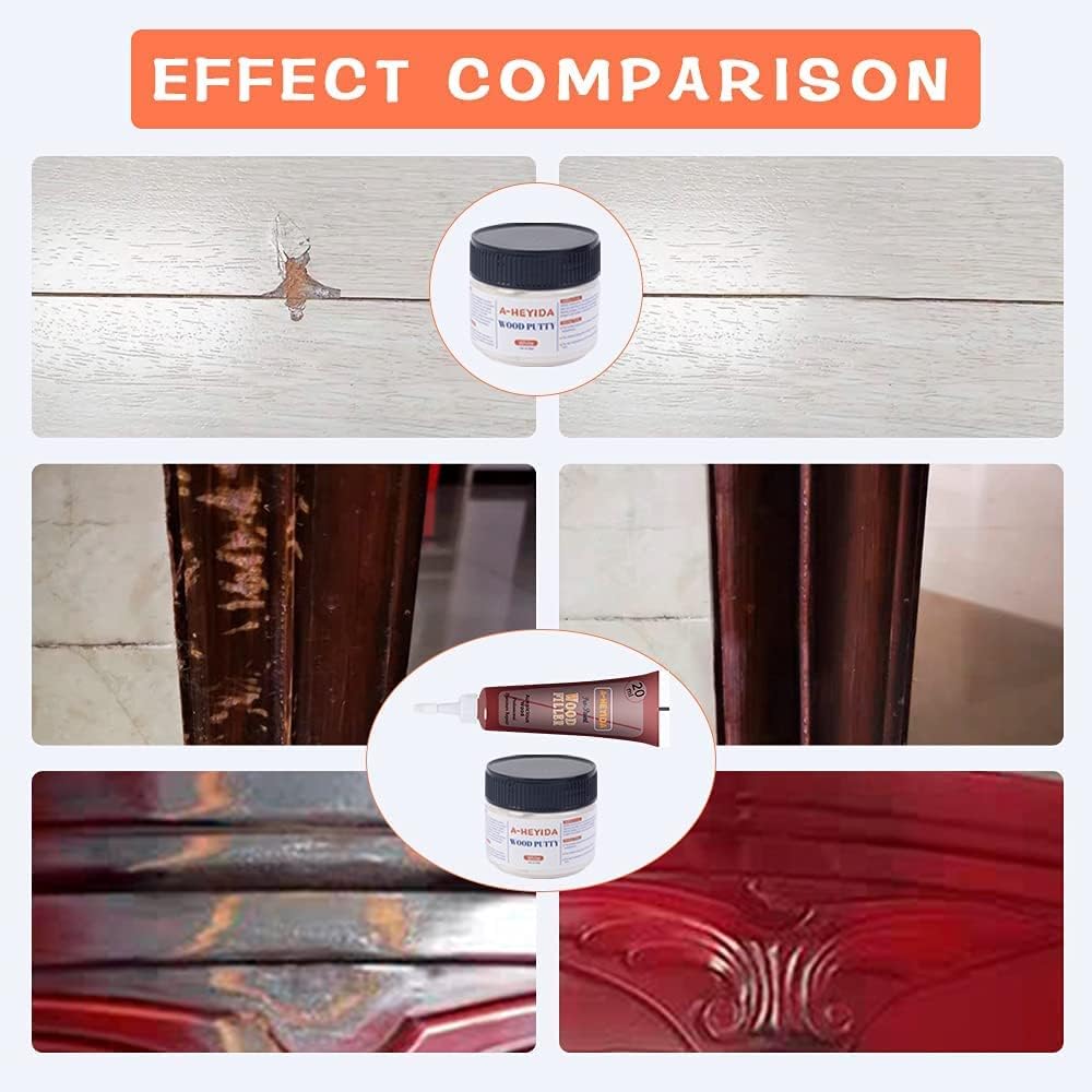 Wood Furniture Repair Kit - 18 Colors Wood Filler Hardwood Laminate Vinyl Floor Repair Kit Wood Putty Cabinet Touch Up Kit - Cover Scratches, Stains, Holes for Table, Door, Veneer, Cherry, Walnut Quick Pick Grocers