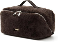 EACHY Travel Makeup Bag, Large Capacity Cosmetic Bag for Women, Waterproof PU Leather, Flat Open Portable Toiletry Bag for Skincare, Brushes & Travel Essentials Quick Pick Grocers