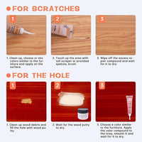 Wood Furniture Repair Kit - 18 Colors Wood Filler Hardwood Laminate Vinyl Floor Repair Kit Wood Putty Cabinet Touch Up Kit - Cover Scratches, Stains, Holes for Table, Door, Veneer, Cherry, Walnut Quick Pick Grocers