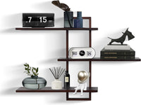 PHOENANCEE 3 Tier Wall Shelves,Decorative Floating Shelf for Wall,Plants Photo Shelf Storage Display Shelving Wood for Living Room Bedroom Kitchen Home Office Decor,Modern,Large,22 Inch Quick Pick Grocers
