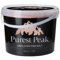 Purest Peak Fine Grain Himalayan Pink Salt, 10 LBS Bucket – Pure Gourmet Food Grade Chef Salt, Fine Grain Sea Salt, Natural Rock Salt, Kosher, Vegan, and Gluten Free Quick Pick Grocers