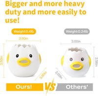 LuoCoCo Cute Egg Separator, Ceramics Vomiting Chicken Egg Yolk White Separator, Practical Household Small Egg Filter Splitter, Kitchen Gadget Baking Assistant Tool, Dishwasher Safe Quick Pick Grocers