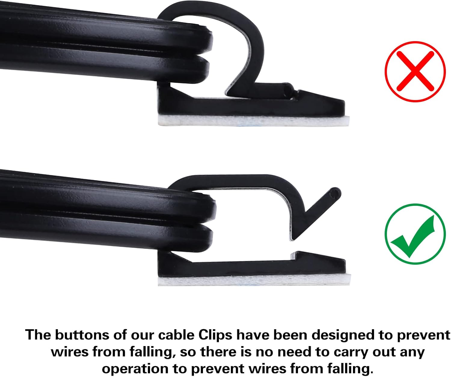 XHF 3/4” 5/8" Adhesive Cable Wire Clips White 60PCS 120PCS, Cable Staples Outdoor Cable Management Wire Organizer Cord Holder for Under Desk, Car, Wall, TV PC Ethernet Cable Quick Pick Grocers