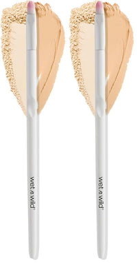 Wet n Wild Angled brush, Foundation Makeup Blending Brush, Ultra-Thin Precision, Ergonomic Handle (Pack of 2) Quick Pick Grocers