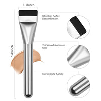 Flat Foundation Brush,Korean Makeup Brush Spatula Facial Brush for Liquid Foundation,Premium Face Makeup Brush for Blending Cream Quick Pick Grocers