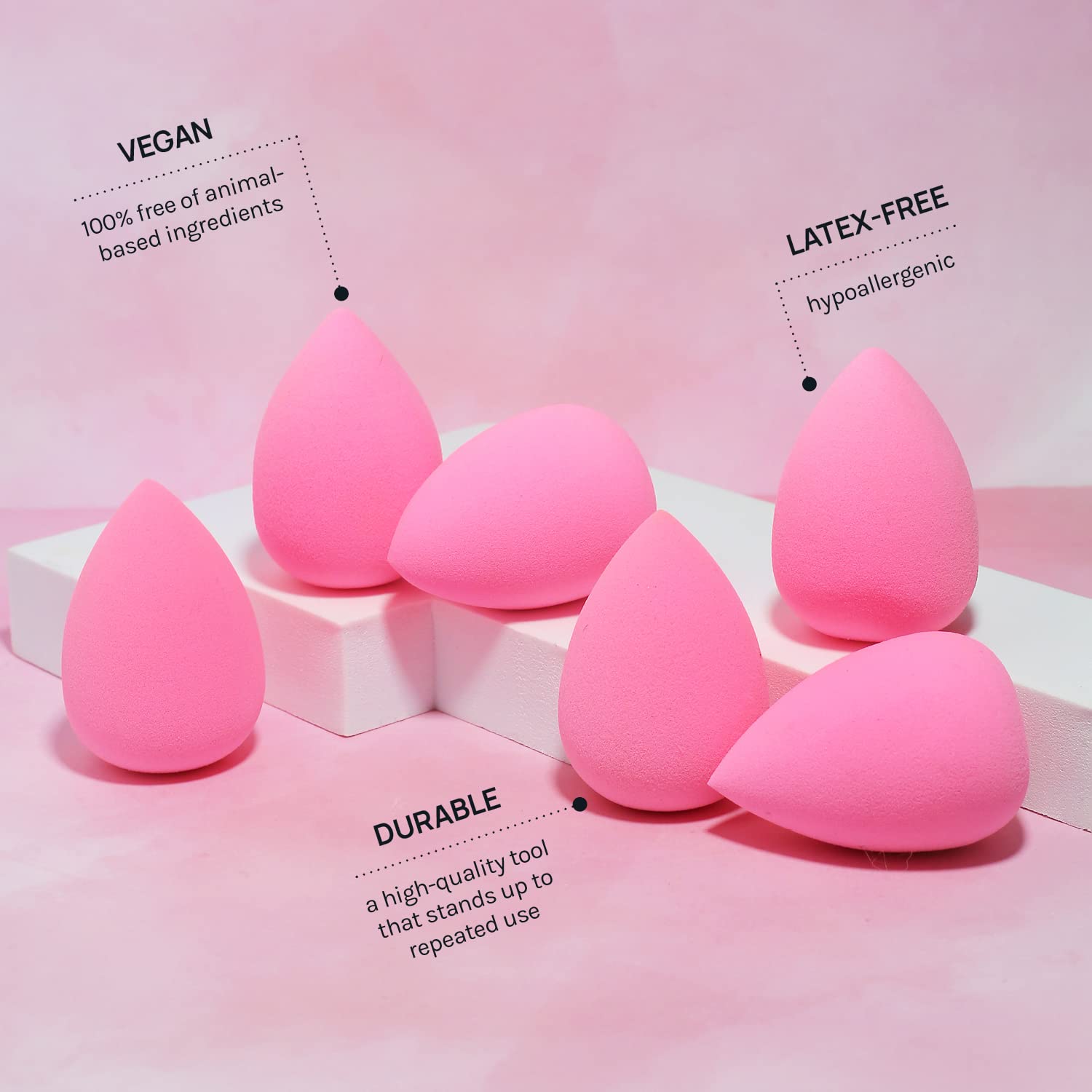 AOA Studio Collection makeup Sponge Set Latex Free and High-definition Set of 6 makeup Wonder blender For Powder Cream and Liquid, Super Soft Wonder Beauty Cosmetic Quick Pick Grocers