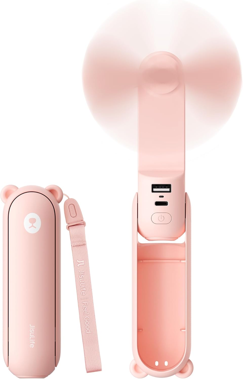 JISULIFE 3 IN 1 Handheld Mini Fan - Portable Fan & Power Bank & Flashlight, 19H Max Cooling, USB Rechargeable, Pocket-Sized for Travel, Cruise, Concerts, Makeup, 2026 Summer Gifts for Women Quick Pick Grocers
