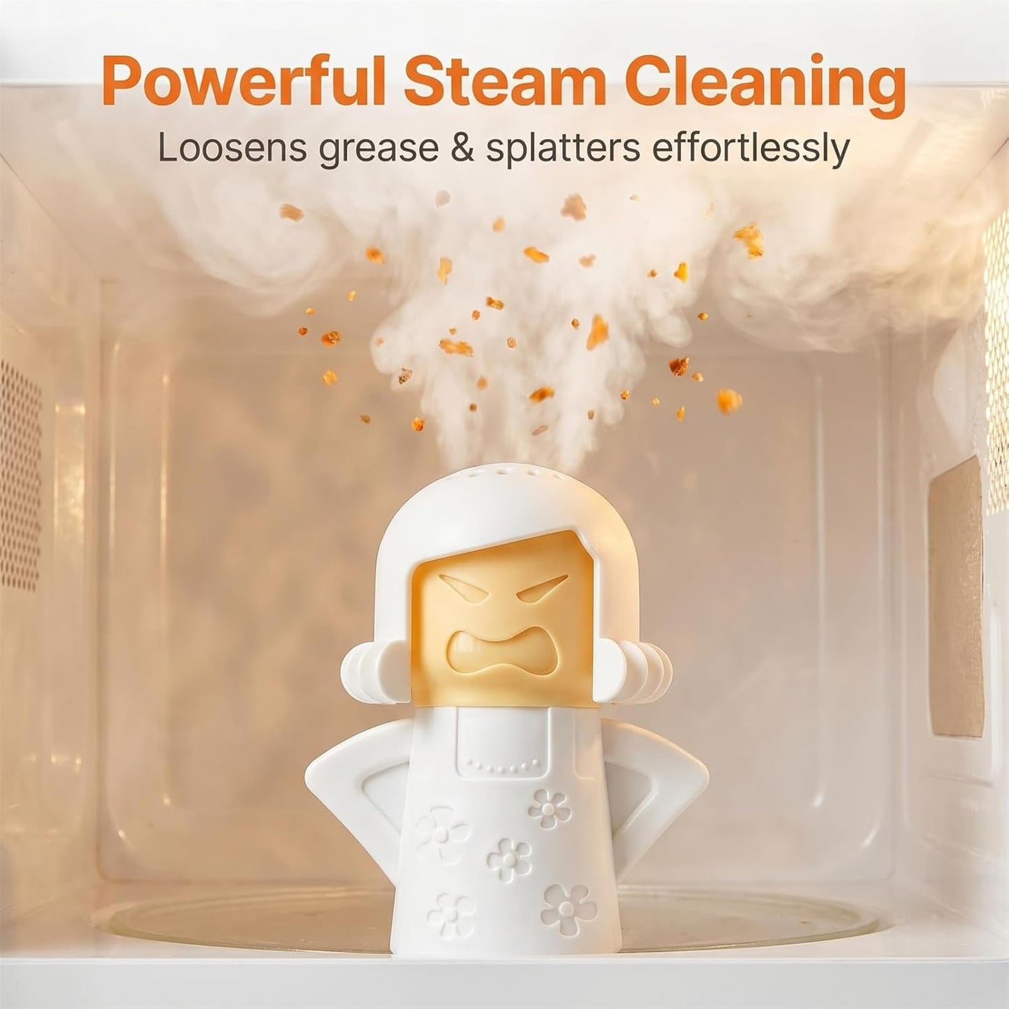 Angry Mom Microwave Cleaner, Mad Mama Microwave Steam Cleaner, Just Add Vinegar and Water, Easily Cleans the Crud in Minutes Quick Pick Grocers