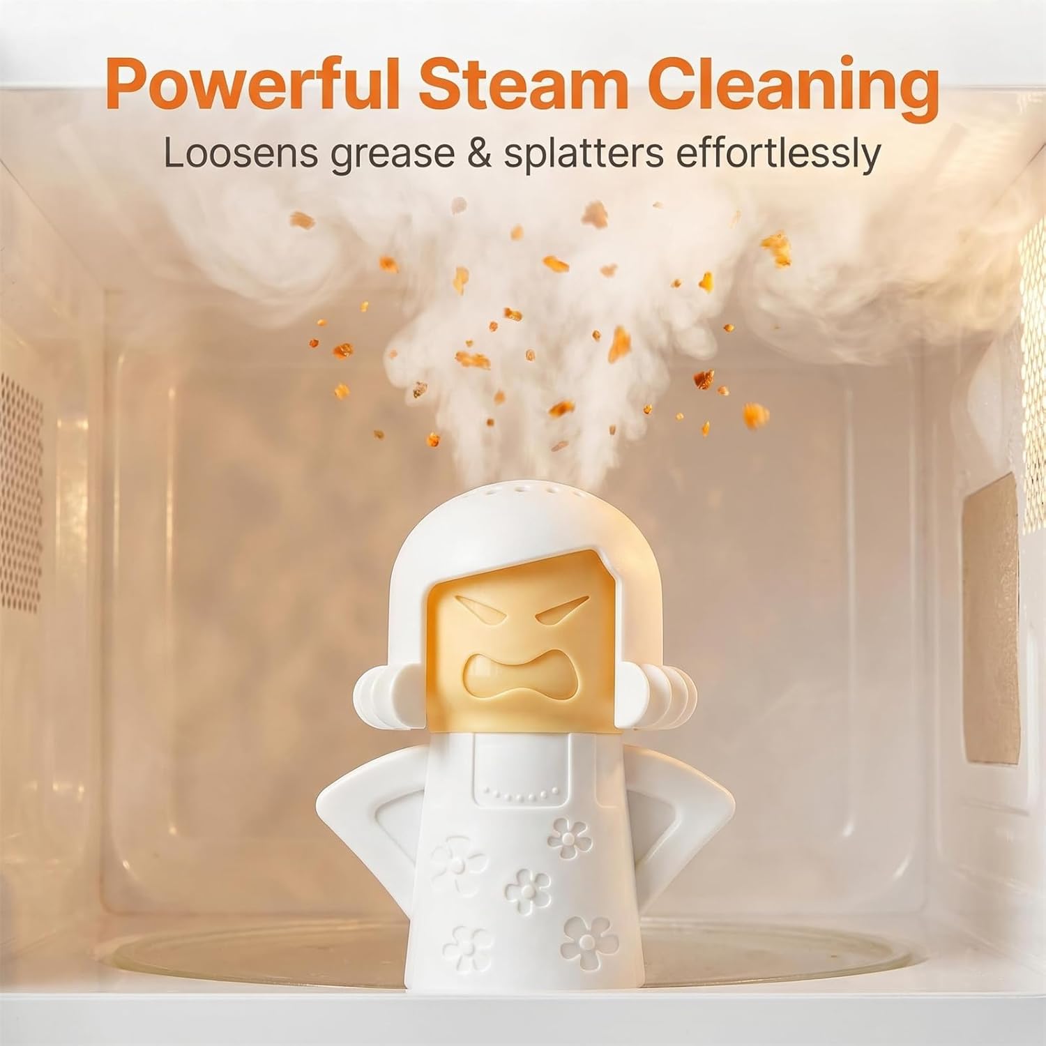 Angry Mom Microwave Cleaner, Mad Mama Microwave Steam Cleaner, Just Add Vinegar and Water, Easily Cleans the Crud in Minutes Quick Pick Grocers