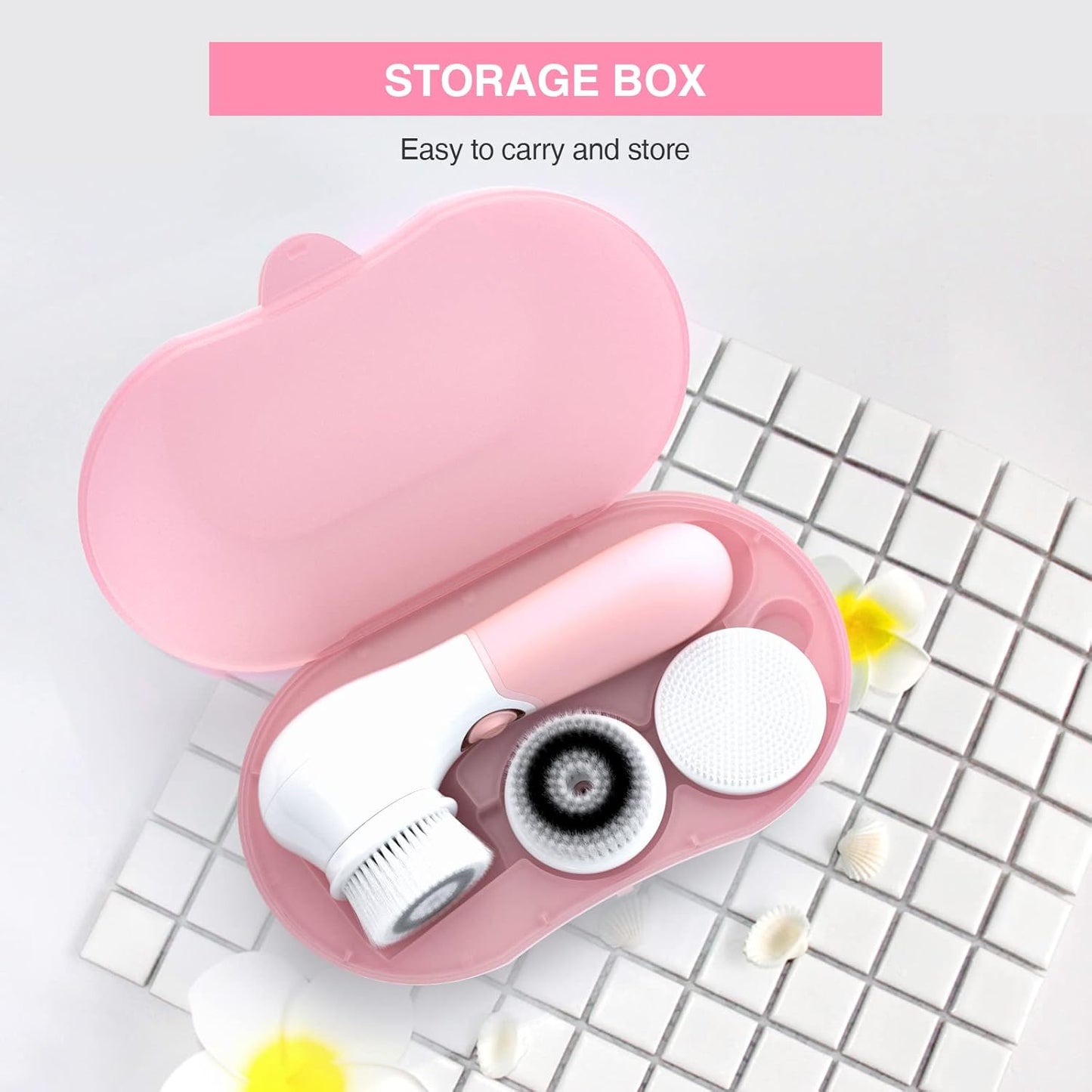 TOUCHBeauty Spin Brush Face Cleanser with 3 Brush Heads for Deep Cleansing Exfoliation and Massaging Quick Pick Grocers