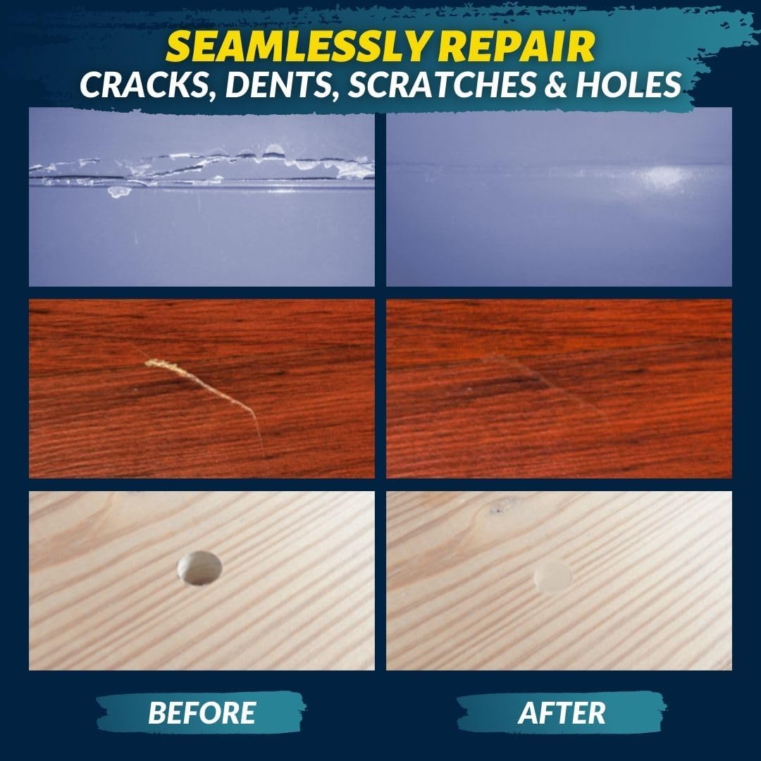 Coconix Floor & Furniture Repair Kit | Fix Scratches, Scuffs, and Dents on Hardwood Floors, Furniture, and Laminate Surfaces | Easy Application with Kneadable Putty Quick Pick Grocers
