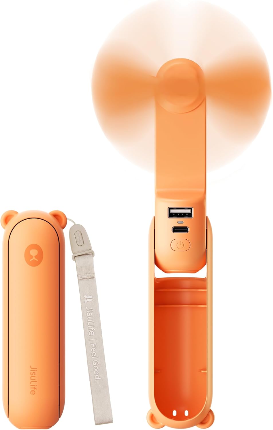JISULIFE 3 IN 1 Handheld Mini Fan - Portable Fan & Power Bank & Flashlight, 19H Max Cooling, USB Rechargeable, Pocket-Sized for Travel, Cruise, Concerts, Makeup, 2026 Summer Gifts for Women Quick Pick Grocers