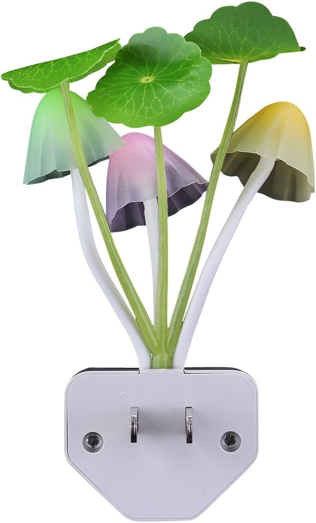 Rienar Sensor Led Night Light, Color Changing Plug-in LED Mushroom Dream Bed Lamp Quick Pick Grocers