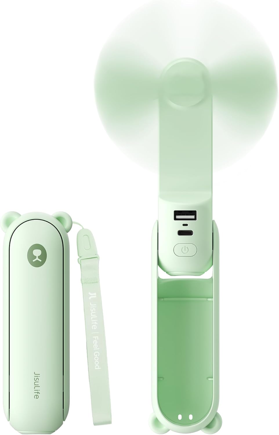 JISULIFE 3 IN 1 Handheld Mini Fan - Portable Fan & Power Bank & Flashlight, 19H Max Cooling, USB Rechargeable, Pocket-Sized for Travel, Cruise, Concerts, Makeup, 2026 Summer Gifts for Women Quick Pick Grocers