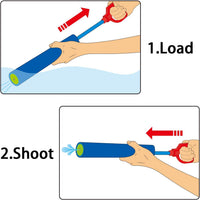 Fun-Here Water Guns Shooter 6 Pack, Super Foam Soakers Blaster Squirt Guns, Pool Noodles Toy with Plastic Handle Summer Swimming Beach Garden Fighting Game,Outdoor Toys for Kids Boys Girls Adults Quick Pick Grocers