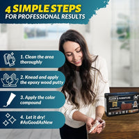 Coconix Floor & Furniture Repair Kit | Fix Scratches, Scuffs, and Dents on Hardwood Floors, Furniture, and Laminate Surfaces | Easy Application with Kneadable Putty Quick Pick Grocers