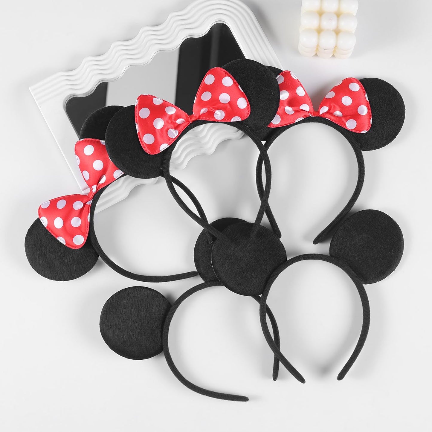 20 Pack Mouse Ears Headband for Birthday Party Supplies and Mouse Themed costume Cosplay Decoration Quick Pick Grocers