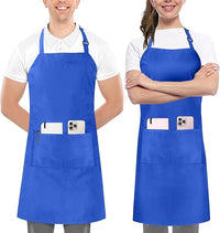 Utopia Kitchen 2 Pack Bib Apron, Adjustable with 2 Pockets, Water and Oil Resistant, Cooking Kitchen Chef Apron for Women Men Quick Pick Grocers
