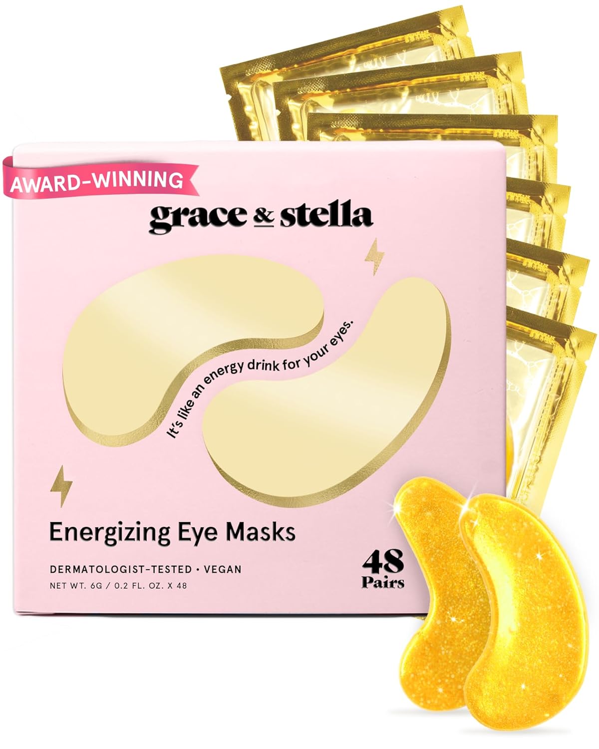 grace & stella Award Winning Under Eye Mask Reduce Dark Circles, Puffy Eyes, Undereye Bags, Wrinkles, Gel Under Eye Patches, Get Well Gifts for Women Quick Pick Grocers