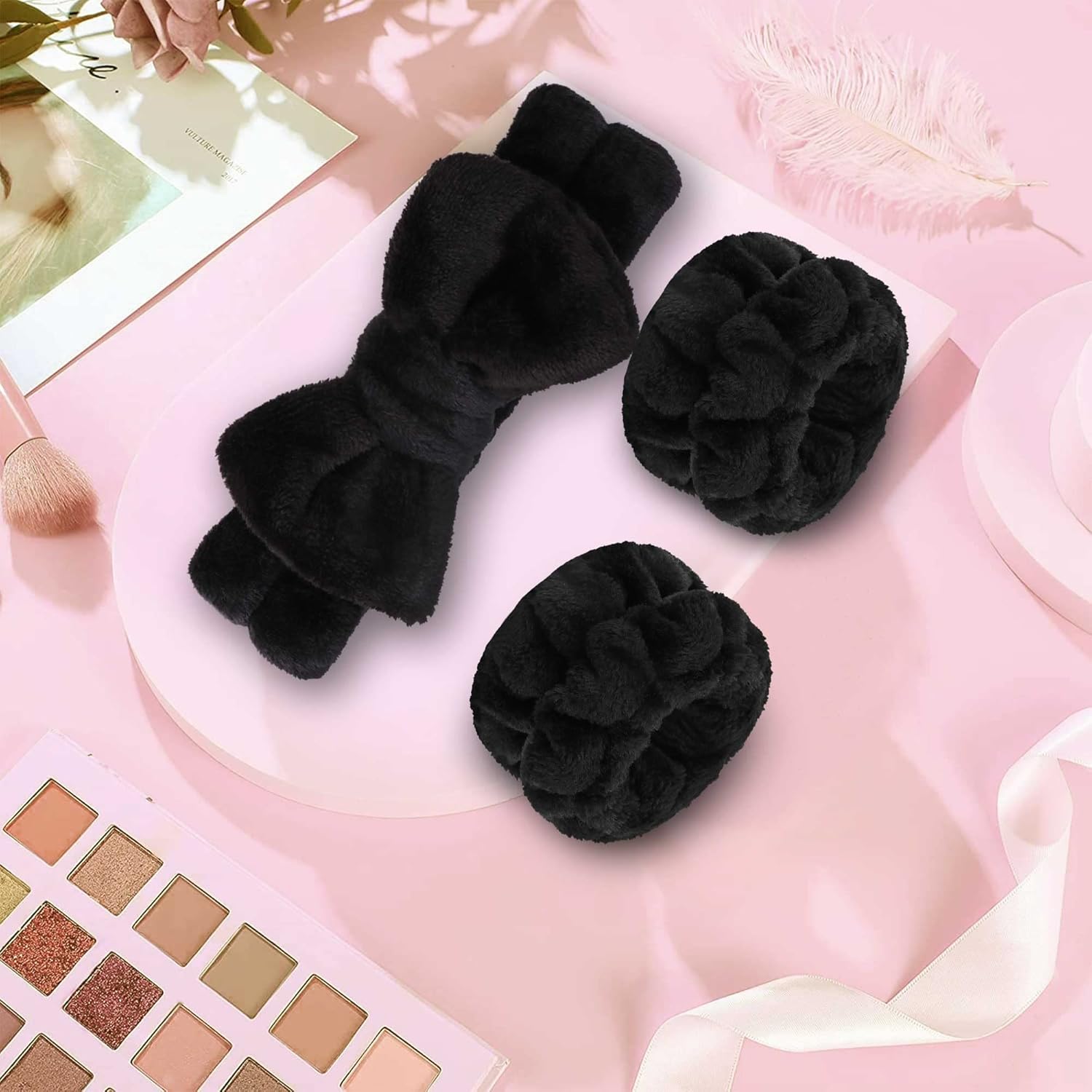 WSYUB Spa Headband and Wristband Set, Face Wash Headband, Makeup Skincare Headbands Wrist Bands for Washing Face Quick Pick Grocers