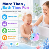 ANGGIKO Baby Bath Toys, Pool Water Table Toy for Babies, Toddler Bath Toys for Kids Ages 1-3, Light Up Whale Bath Toy Sprinkler 1 Year Old Boy Girl Gift Summer Bathtub Fountain Baby Toy 6-12-18 Months Quick Pick Grocers