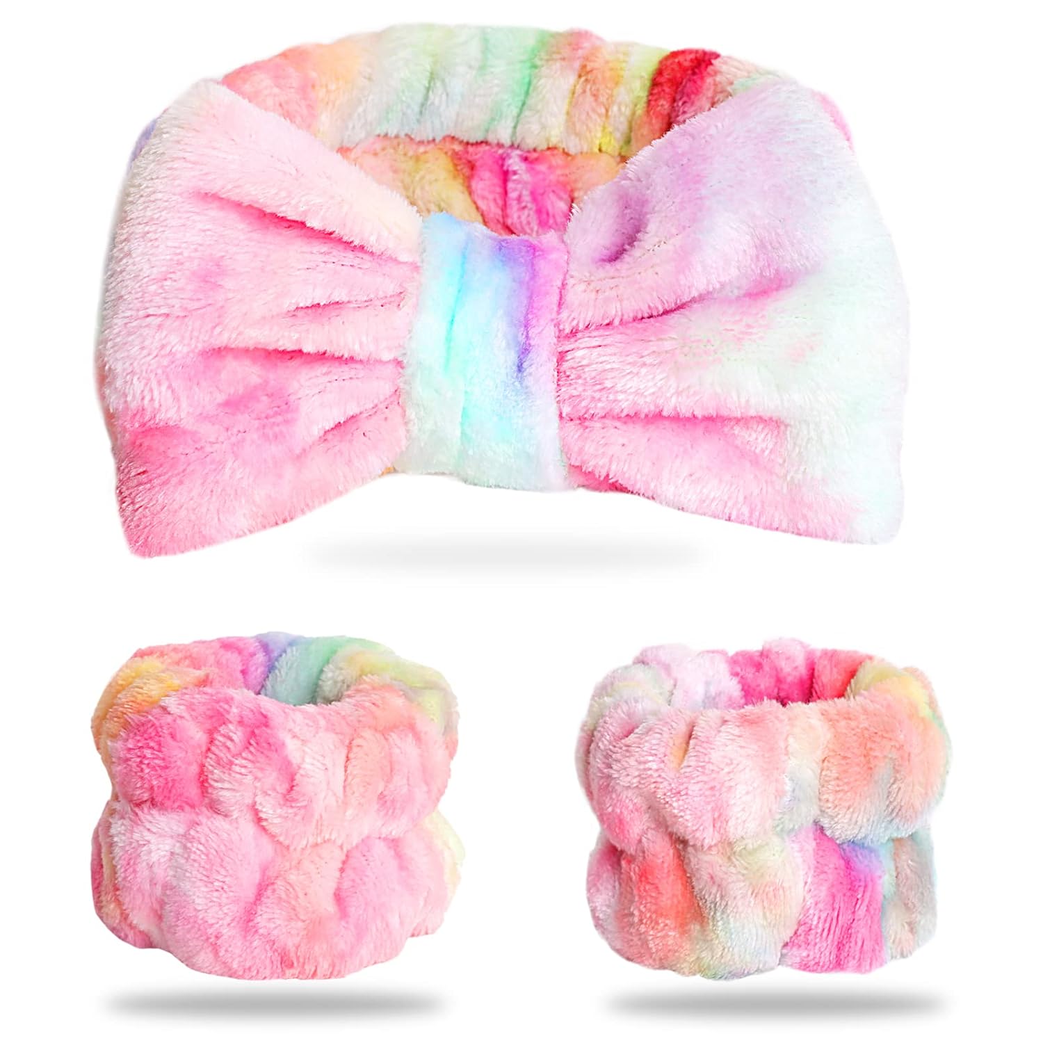 WSYUB Spa Headband and Wristband Set, Face Wash Headband, Makeup Skincare Headbands Wrist Bands for Washing Face Quick Pick Grocers