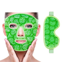 ZNÖCUETÖD Cold Face Eye Mask Ice Pack Reduce Facial Puff, Dark Circles, Hot Cold Compress Pack, Face SPA Gift for Woman Sleeping, Pressure, Headaches, Skin Care, Post Laser Cosmetic Care, Reversible Quick Pick Grocers