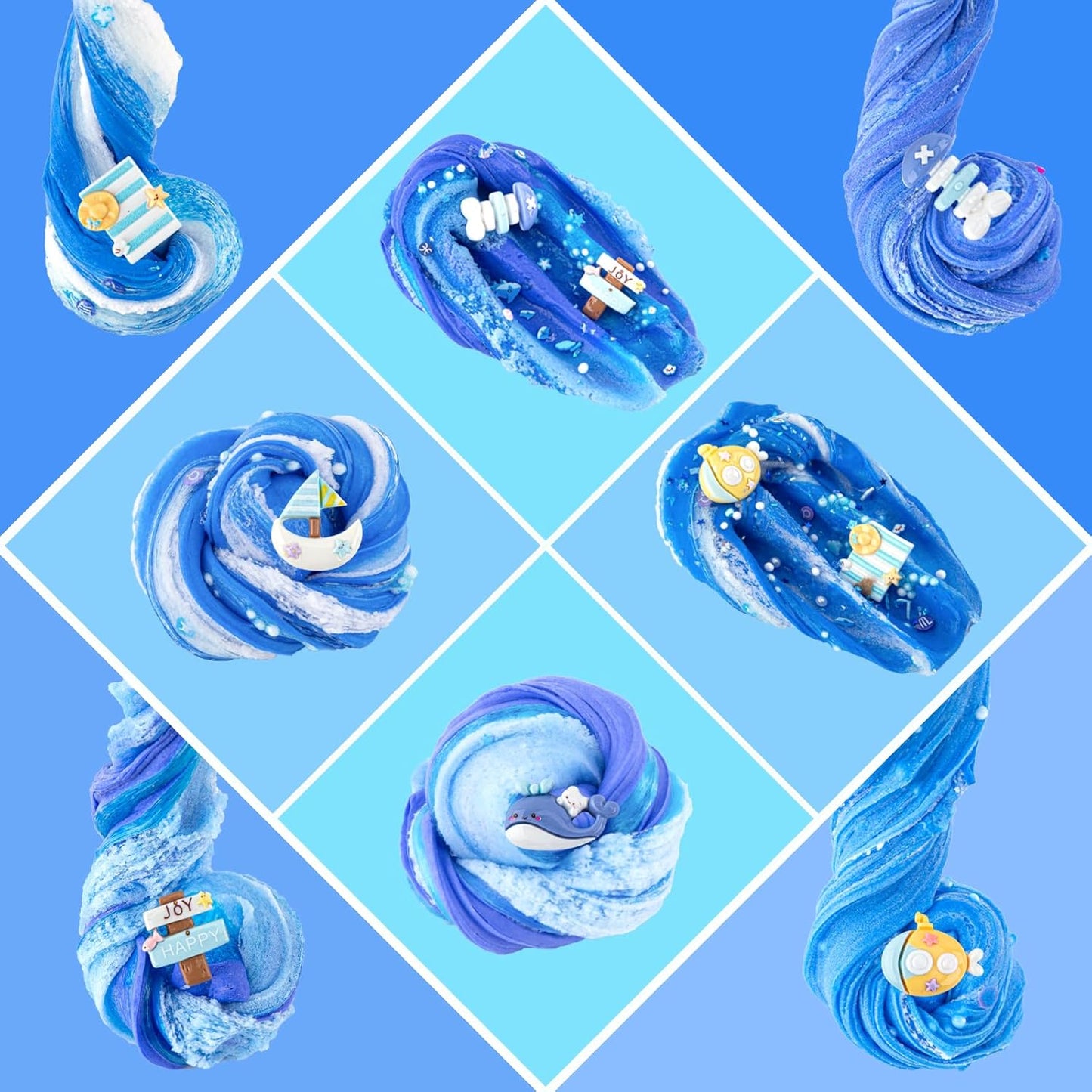 Cloud Slime kit for Girls Ages 8-12, Toys for Girls and Boys, for Kids Slime Set Party kit Goodie Bag Stuffers, 4 5 6 7 8 9 10 Year Old Girl Birthday Gift Cute Stuff Quick Pick Grocers