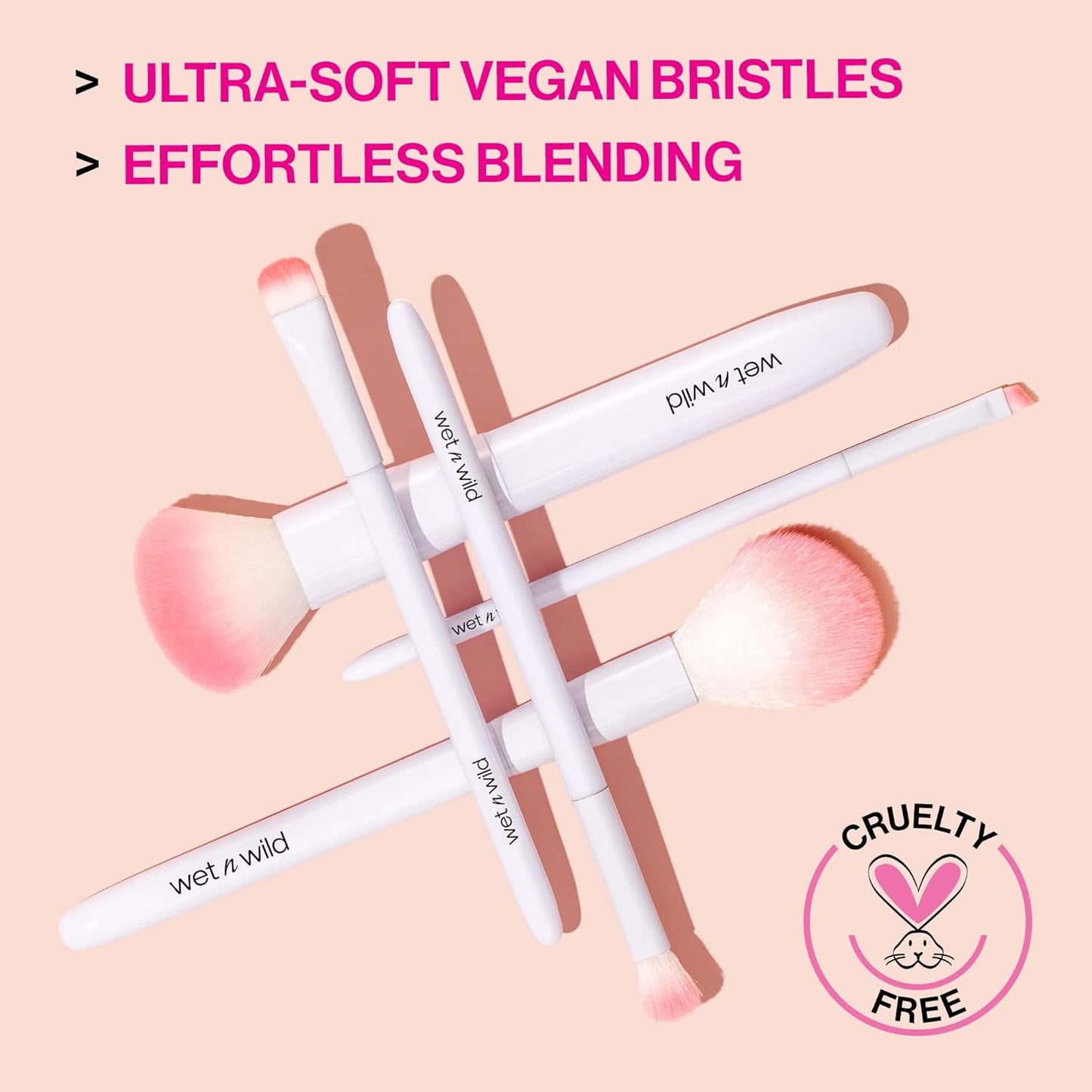 Wet n Wild Angled brush, Foundation Makeup Blending Brush, Ultra-Thin Precision, Ergonomic Handle (Pack of 2) Quick Pick Grocers