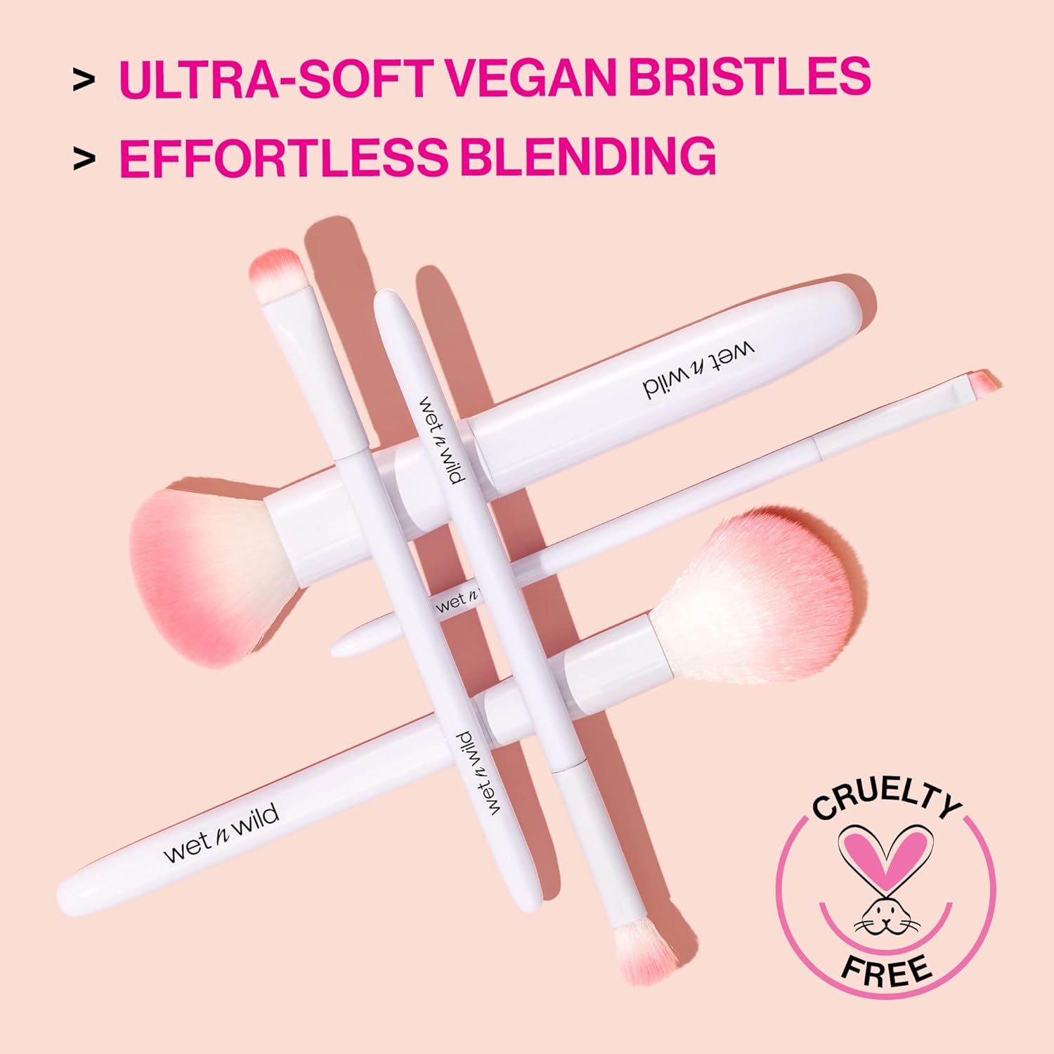 Wet n Wild Angled brush, Foundation Makeup Blending Brush, Ultra-Thin Precision, Ergonomic Handle (Pack of 2) Quick Pick Grocers