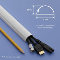 D-Line 157in Cord Hider Kit, Patented Cable Cover, Hide Wires on Wall, Channel for TV Mount Cords, Raceway Wire Hiders, Paintable, Adhesive, Half Round Quick Pick Grocers