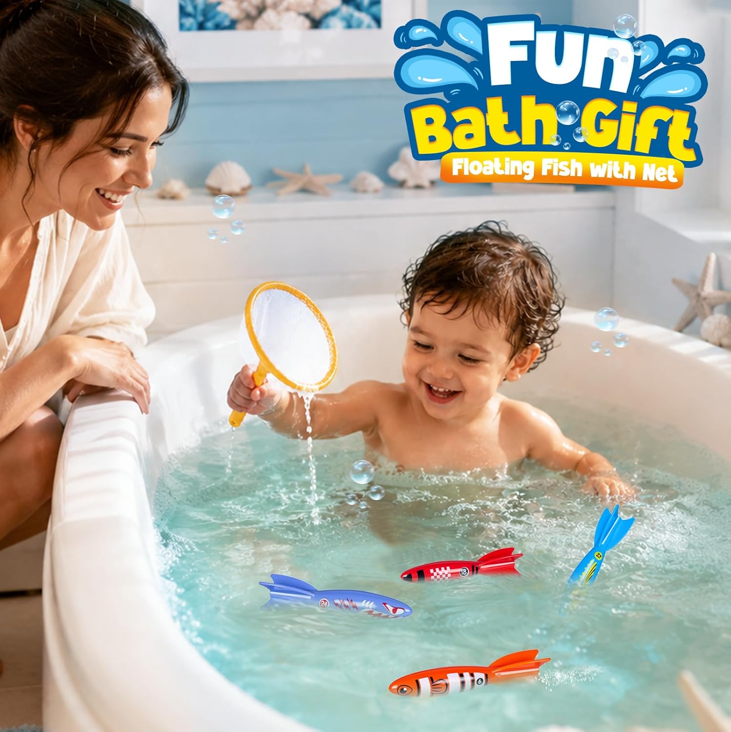 Diving Pool Toys, Bath Toys Set for Kids Shower Ages 3-12, Beach Essentials Water Toy Pool Games Summer Swim Water Dive Sinking Mermaid Toys Quick Pick Grocers