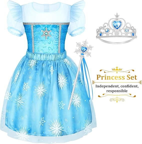 LIMIROLER Princess Dress Up Clothes for Little Girl Role Play Costume Gift Set Princess Dress Up Toys for Toddler Girls Quick Pick Grocers