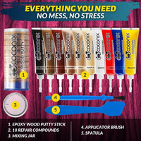 Coconix Floor & Furniture Repair Kit | Fix Scratches, Scuffs, and Dents on Hardwood Floors, Furniture, and Laminate Surfaces | Easy Application with Kneadable Putty Quick Pick Grocers