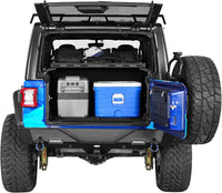 Hooke Road Rear Trunk Cargo Rack Basket Tray for 2007-2026 Jeep Wrangler JK JL 4-Door Hardtops, Sturdy Steel Shelf for Camping Trip Gear Quick Pick Grocers