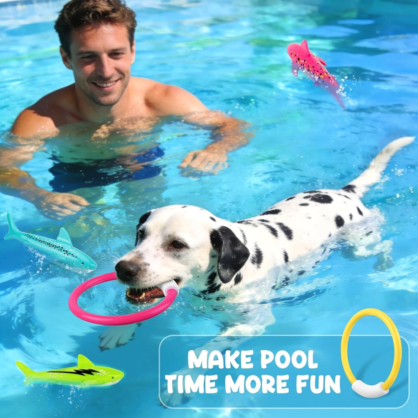 Korlon Tec Underwater Pool Toys for Kids Ages 4-8 8-12, Summer Training Swim Pool Diving Toys Set for Fun Water Games Quick Pick Grocers