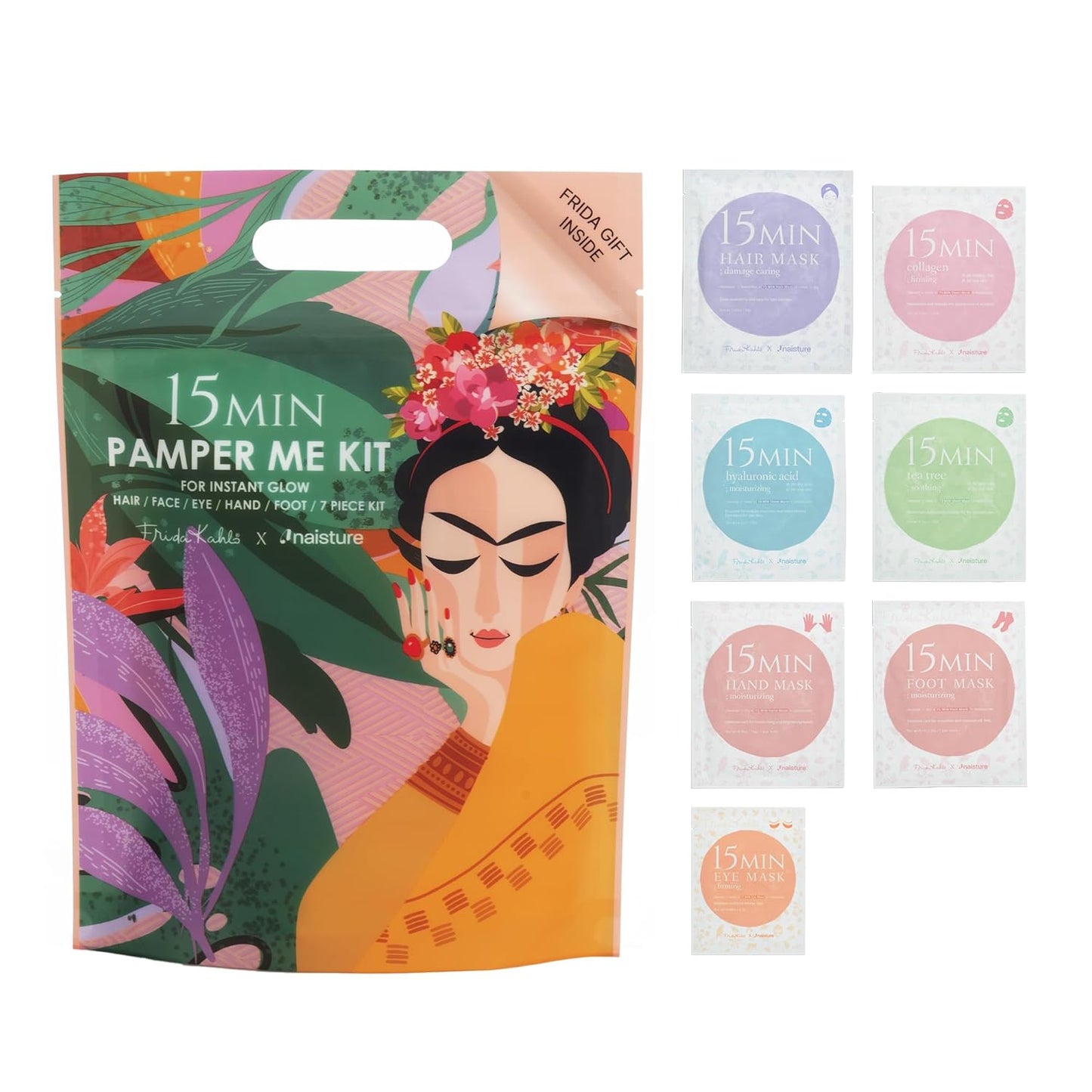 Naisture 15 Min Pamper Me Kit Korean Spa Skincare Gift Set for Head-to-Toe with Hair, Face, Eye, Hand, & Foot Masks Quick Pick Grocers