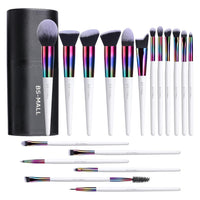 BS-MALL Makeup Brush Set 18 Pcs Professional Foundation Powder Concealers Eyeshadow Blush Synthetic Makeup Brushes with Labeled instruction Black Case Upgraded Version Quick Pick Grocers