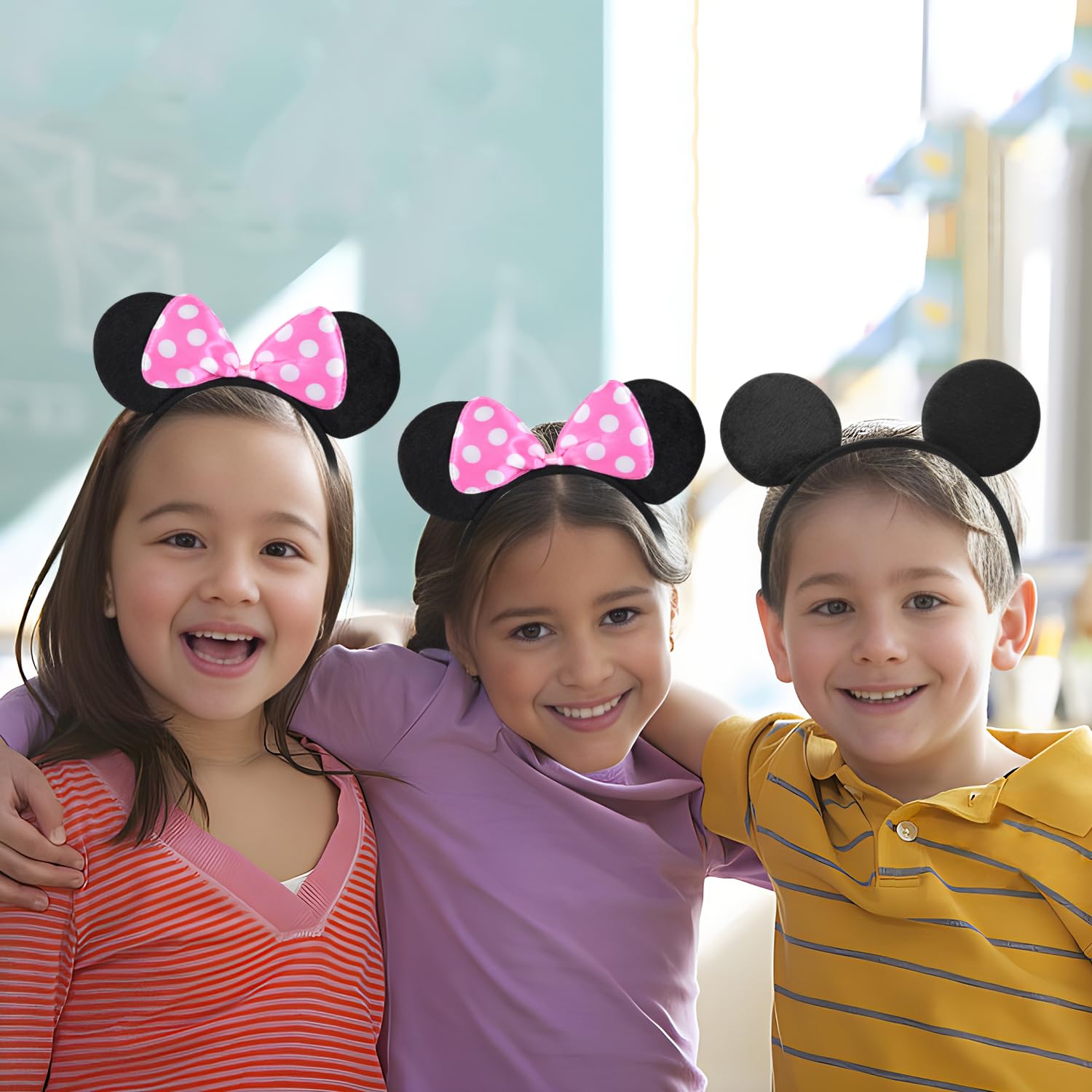 20 Pack Mouse Ears Headband for Birthday Party Supplies and Mouse Themed costume Cosplay Decoration Quick Pick Grocers