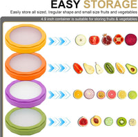 Winb Set of 4 Reusable Fruit and Veggie Savers - Ideal for Avocados, Tomatoes, Apples, Garlic, Onions, and More Quick Pick Grocers